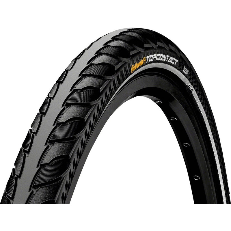 Continental Top Contact II Tire – 700 x 42 Clincher Folding BLK/Reflex Vectran Breaker E50