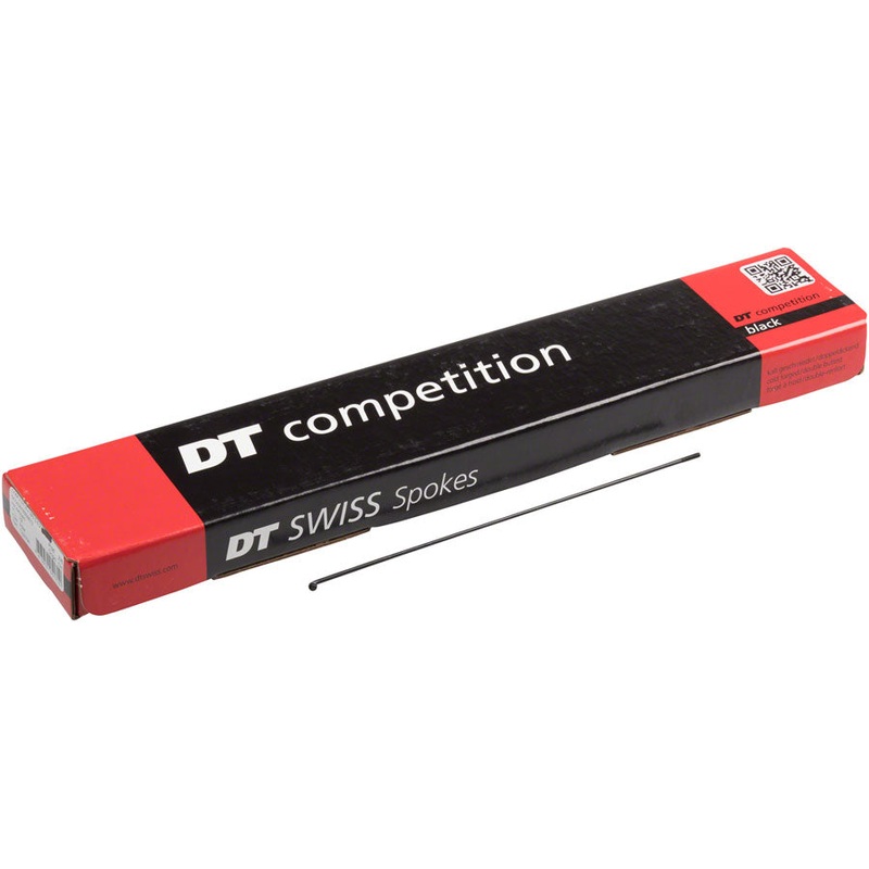DT Swiss Competition Spoke: 2.0/1.8/2.0mm 254mm J-bend Black Box of 100