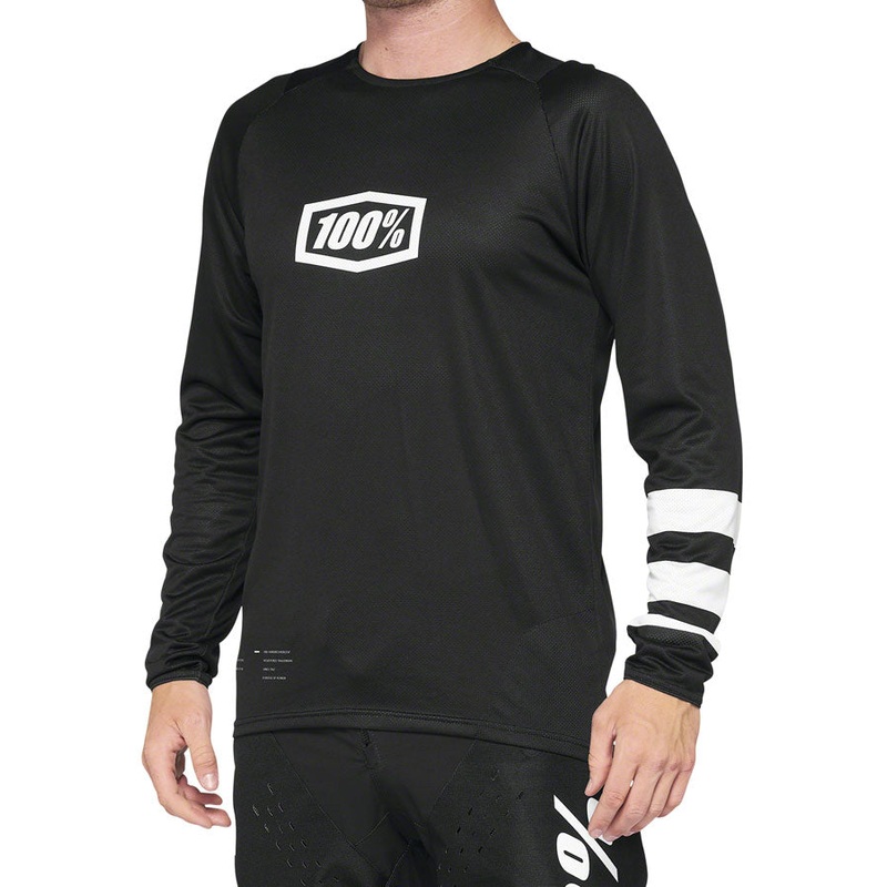 100% R-Core Jersey – Black/Red Long Sleeve Mens Small