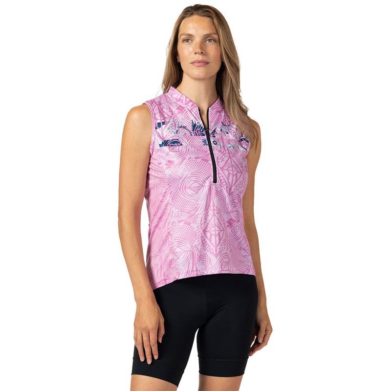 Terry Breakaway Mesh Sleeveless Jersey – Womens Pink Medium