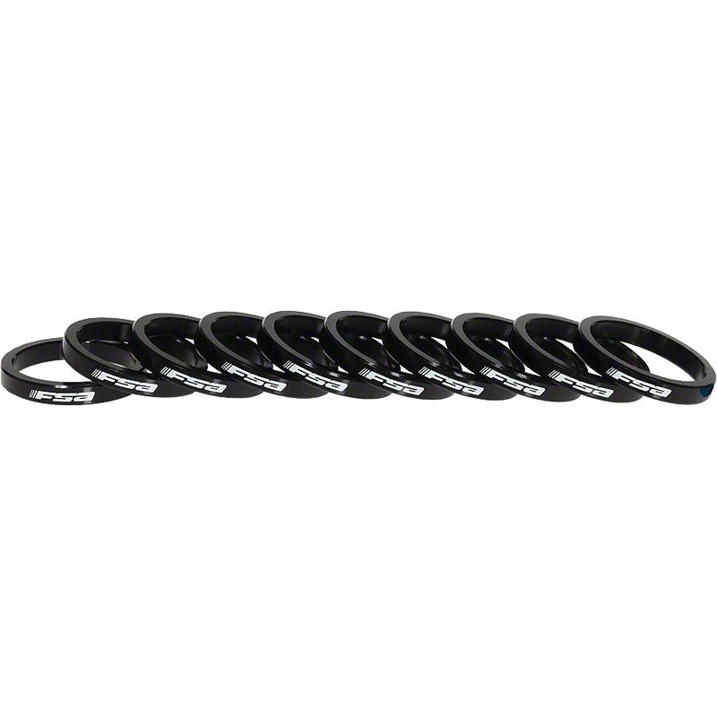 Full Speed Ahead Bag of 10 1-1/8″x5mm Alloy Headset Spacers with Logo