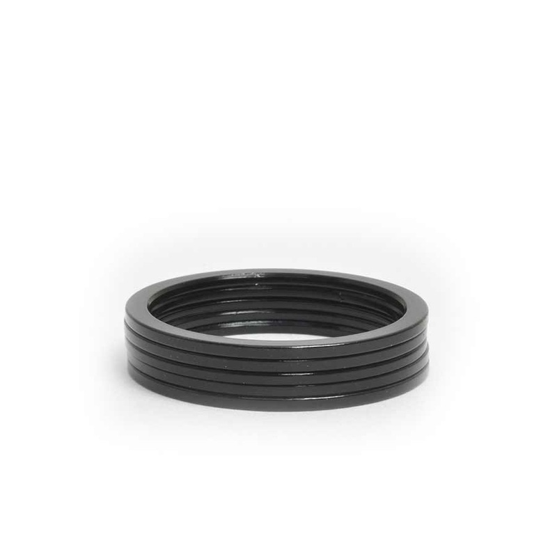 Wheels Manufacturing Aluminum Headset Spacer – 1-1/8″ 1.5mm Black 5-pack