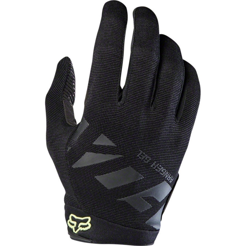 Fox Racing Ranger Gel Mens Full Finger Glove: Black/Charcoal SM