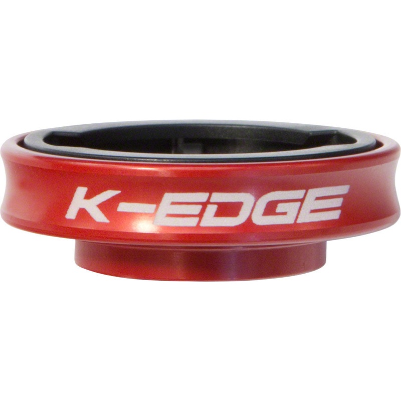 K-EDGE Gravity Stem Cap Mount for Garmin Quarter Turn Type Computers Red