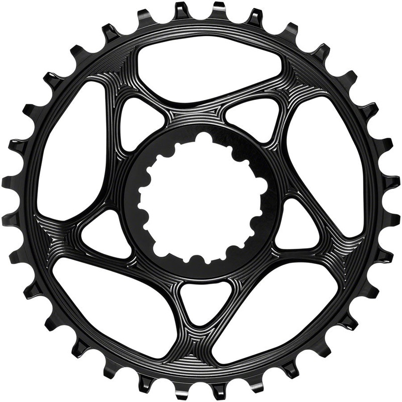 absoluteBLACK Round Narrow-Wide Direct Mount Chainring – 32t SRAM 3-Bolt Direct Mount 3mm Offset BLK