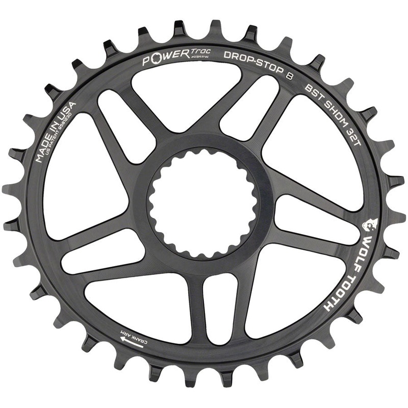 Wolf Tooth Elliptical Direct Mount Chainring – 32t Shimano Direct Mount Drop Stop B Boost 3mm Offset BLK