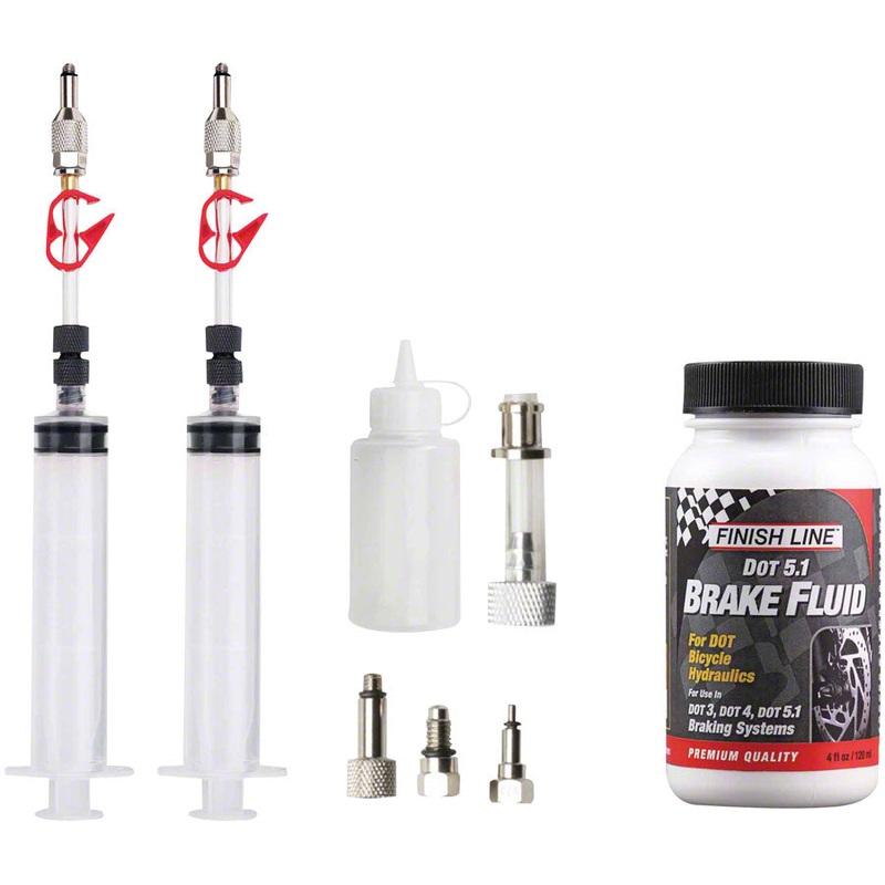 Jagwire Pro DOT Bleed Kit Finish Line DOT 5.1 Fluid – For Avid Hayes Formula Hope Disc Brakes