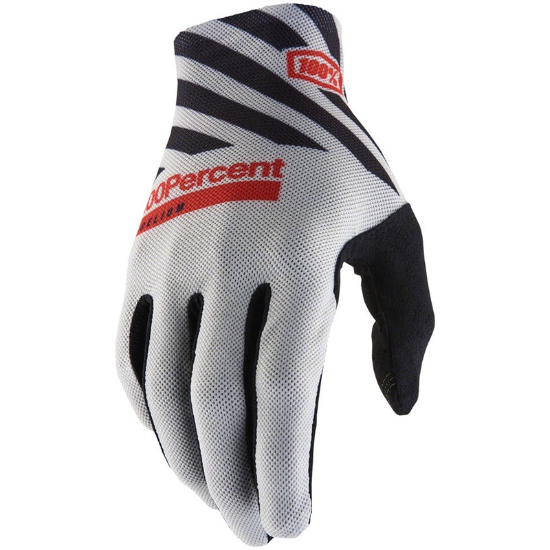 100% Celium Gloves – Gray Full Finger Mens Small