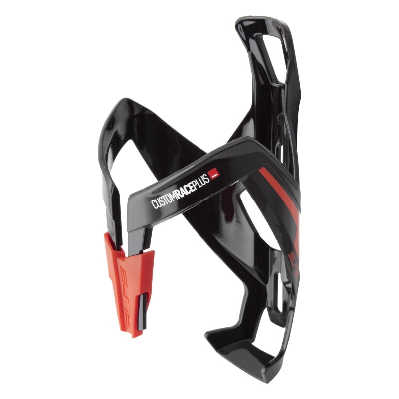 Elite Custom Race Plus Water Bottle Cage – Glossy Black/Red