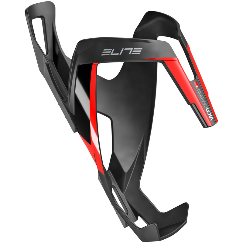 Elite Vico Carbon Water Bottle Cage – Matte Black/Red