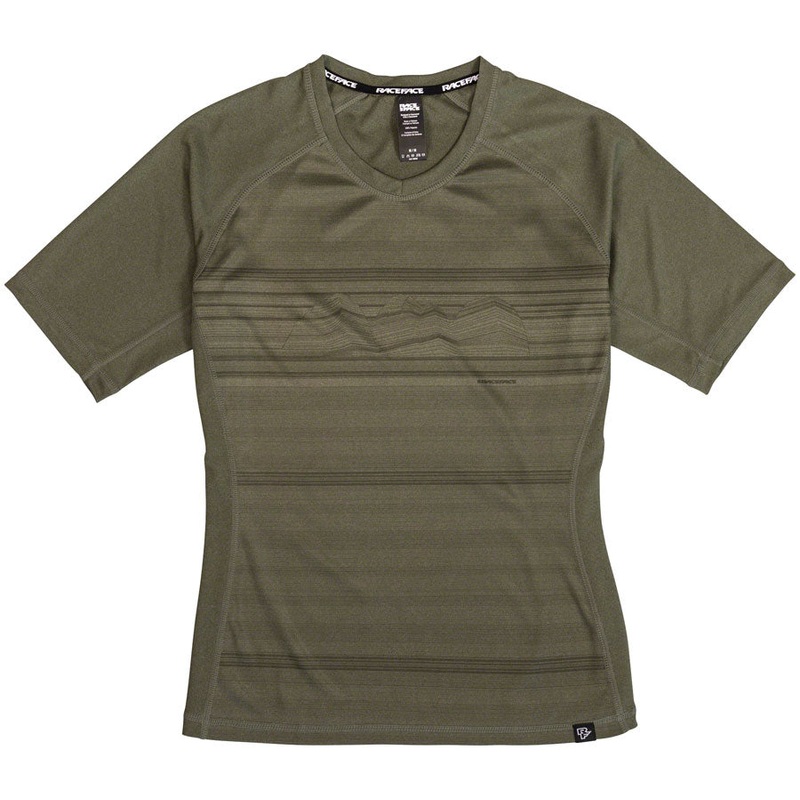 RaceFace Nimby Short Sleeve Jersey – Olive Womens Small