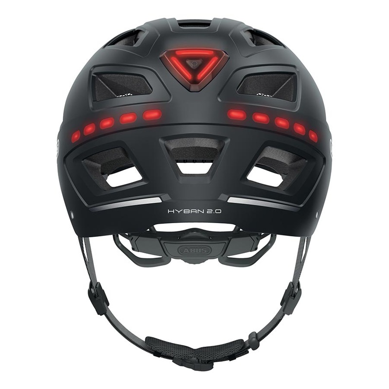 Abus Hyban 2.0 LED Helmet XL 61 – 65cm Signal Black