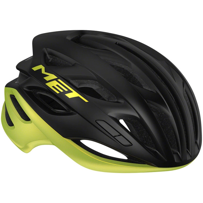 MET Estro MIPS Helmet – Black/Lime Yellow Metallic Glossy Large
