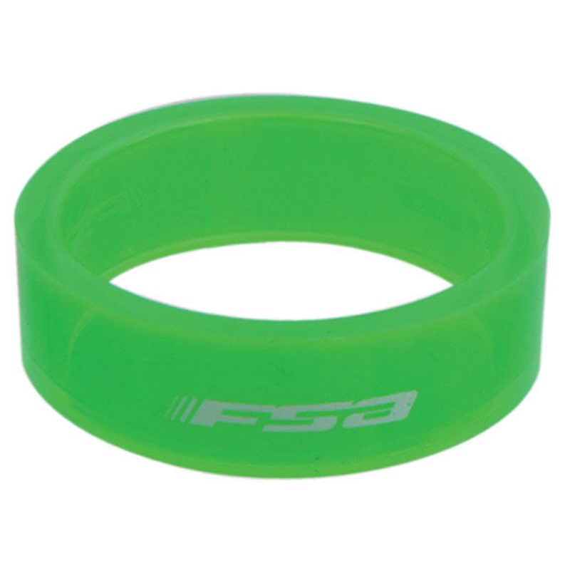 FSA PolyCarb Headset Spacer 1-1/8″x10mm Green 10/Count