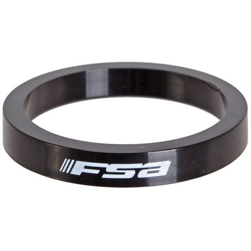 FSA PolyCarb Headset Spacer 1-1/8″x5mm Black 10/Count