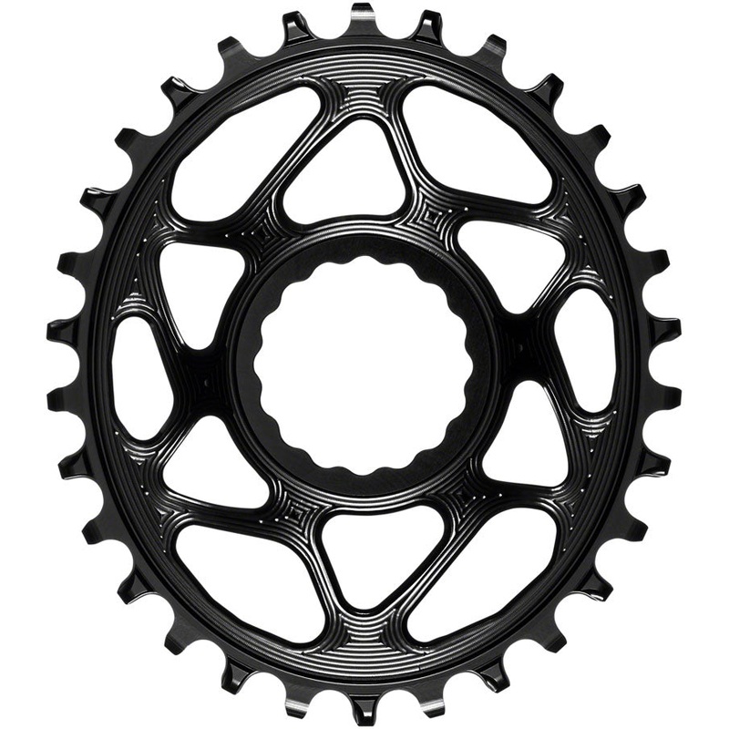 absoluteBLACK Oval Narrow-Wide Direct Mount Chainring – 30t CINCH Direct Mount 6mm Offset BLK