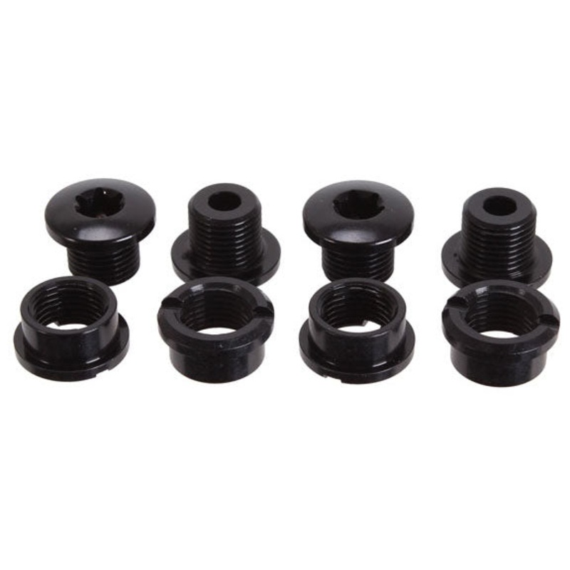 absoluteBLACK Chainring Bolt Set – Short Bolts and Nuts Set of 4 Black