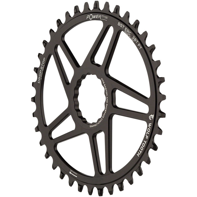 Wolf Tooth Elliptical Direct Mount Chainring – 42t RaceFace/Easton CINCH Direct Mount 3mm Offset Drop-Stop Flattop Compatible BLK