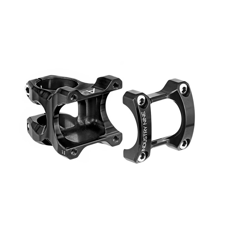 Industry Nine A318 Stem – 50mm 31.8mm Clamp +/-4.4 1 1/8″ Aluminum Black