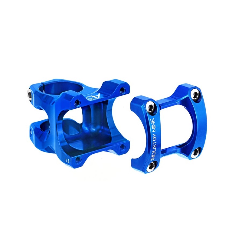 Industry Nine A318 Stem – 50mm 31.8mm Clamp +/-4.4 1 1/8″ Aluminum Blue