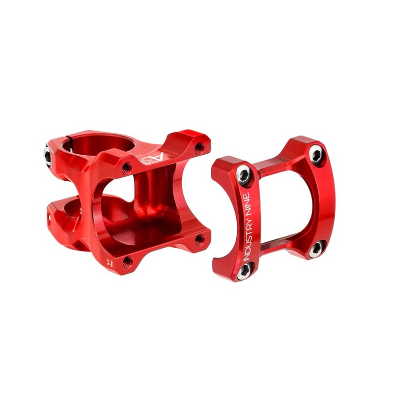 Industry Nine A318 Stem – 50mm 31.8mm Clamp +/-4.4 1 1/8″ Aluminum Red