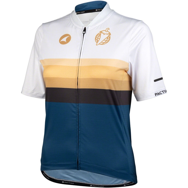 Salsa Latitude Womens Jersey – White Navy Blue Black  w/ Stripes X-Large
