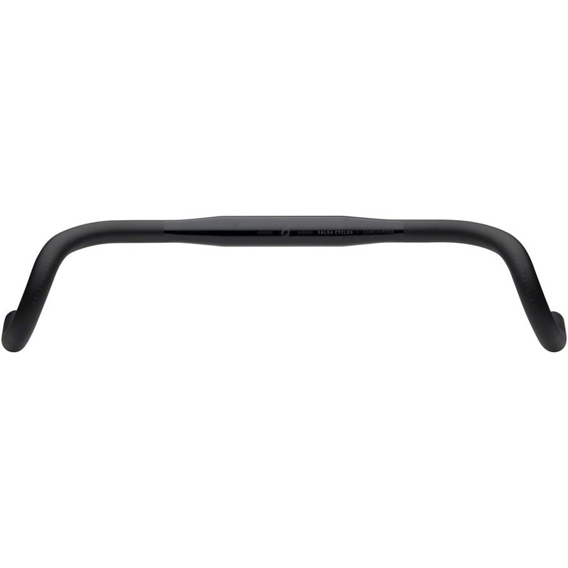 Salsa Cowchipper Deluxe Drop Handlebar – 31.8mm Clamp 46cm Width Aluminum BLK