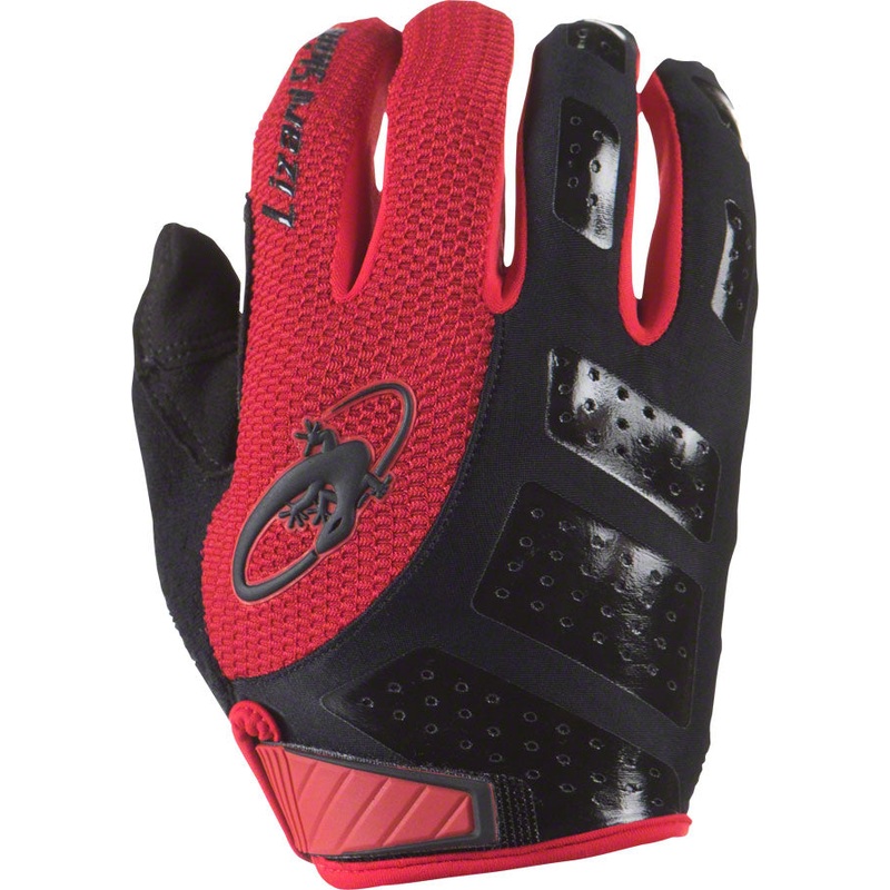 Lizard Skins Monitor SL Gloves – Jet Black/Crimson Full Finger Medium