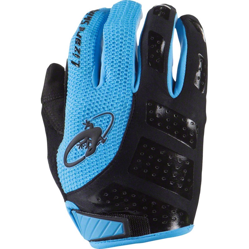 Lizard Skins Monitor SL Gloves – Jet Black/Electric Blue Full Finger Medium