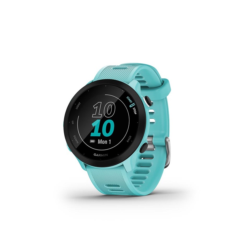 Garmin Forerunner 55 Watch Watch Color: Aqua Wristband: Aqua – Silicone