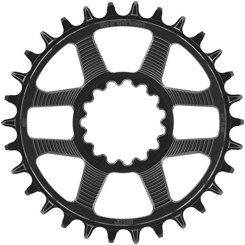 e*thirteen Helix R Chainring – 30t 11/12-Speed 52/55mm Flip Flop CL 3.5mm Offset e*thirteen DM BLK