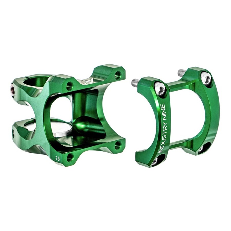 Industry Nine A318 Stem – 40mm 31.8mm Clamp +/-4.4 1 1/8″ Aluminum Green