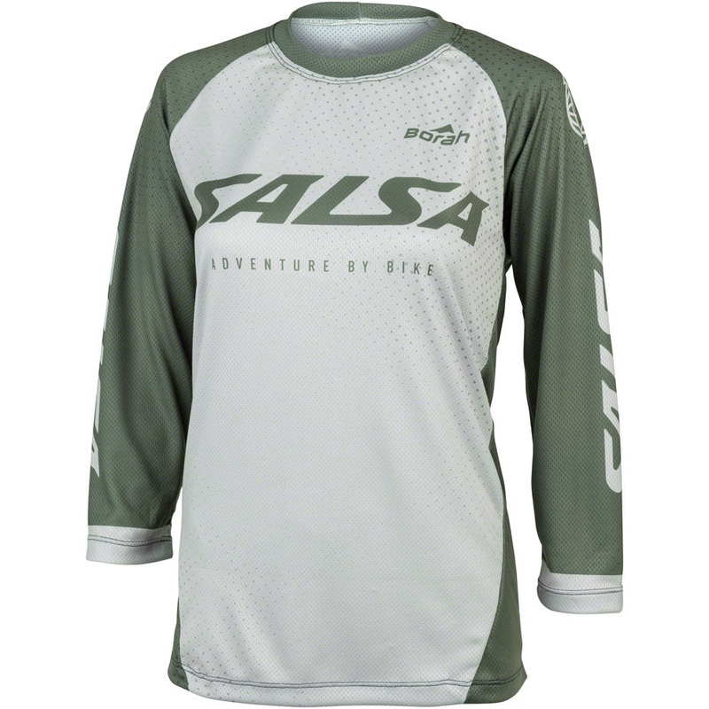 Salsa Womens Fleet 3/4 MTB Jersey – X-Large Green White