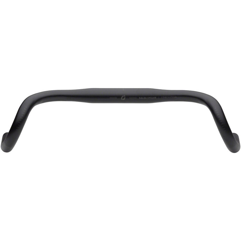 Salsa Cowchipper Drop Handlebar – 31.8mm Clamp 38cm Width Aluminum Black