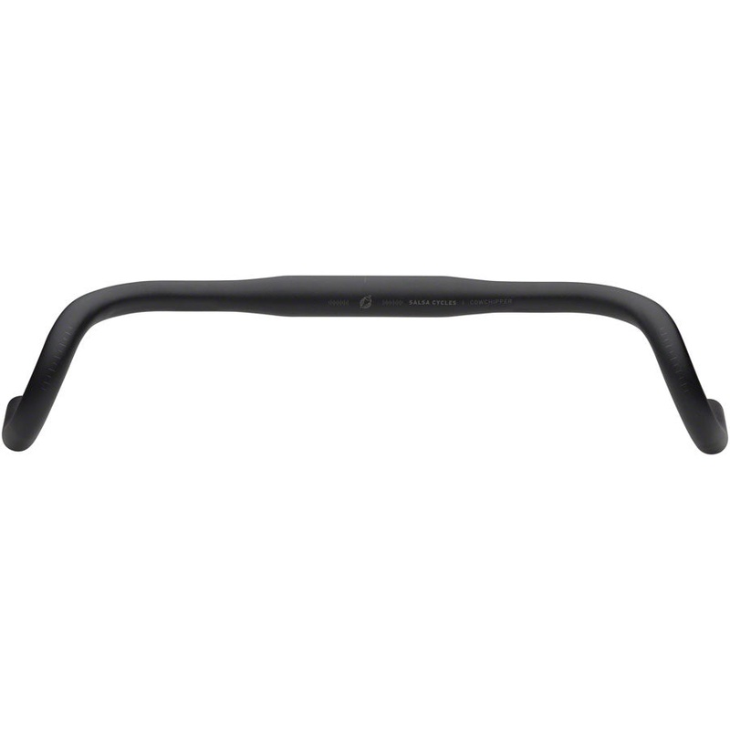 Salsa Cowchipper Drop Handlebar – 31.8mm Clamp 44cm Width Aluminum Black