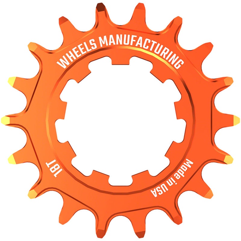 Wheels Manufacturing SOLO-SPEED Cog – 18t Fits SOLO-SPLINE SOLO-XD kits Orange